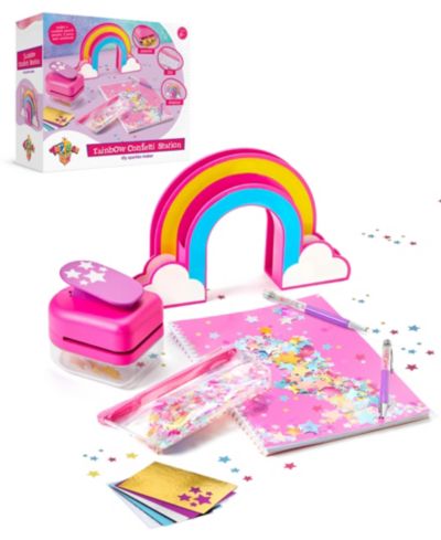 Geoffrey's Toy Box Набор для создания радужного конфетти DIY Rainbow Confetti Station