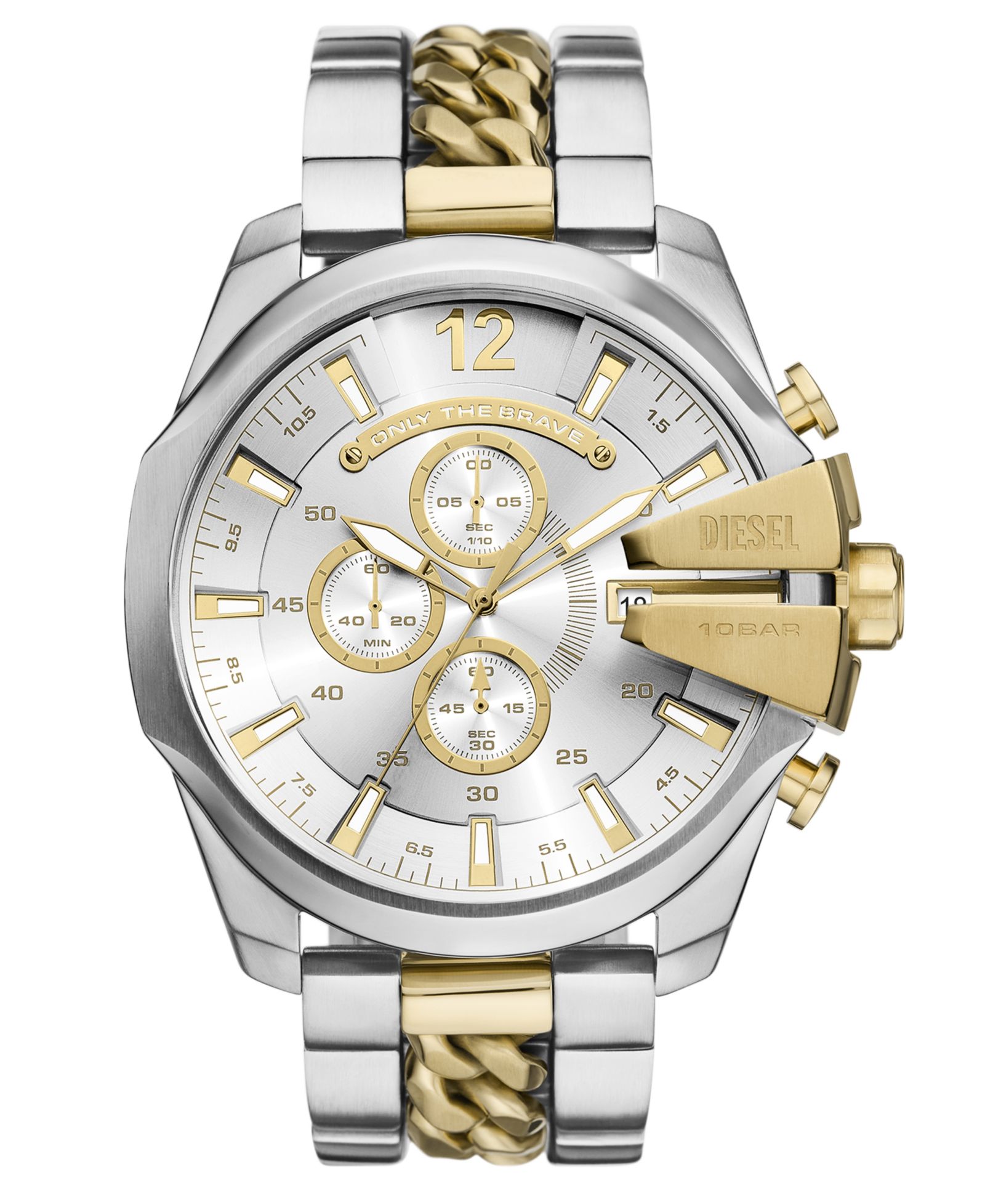 Мужские часы Diesel Men's Mega Chief Chronograph Two-Tone Stainless Steel 51mm