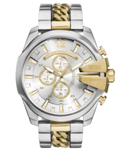 Мужские часы Diesel Men's Mega Chief Chronograph Two-Tone Stainless Steel 51mm