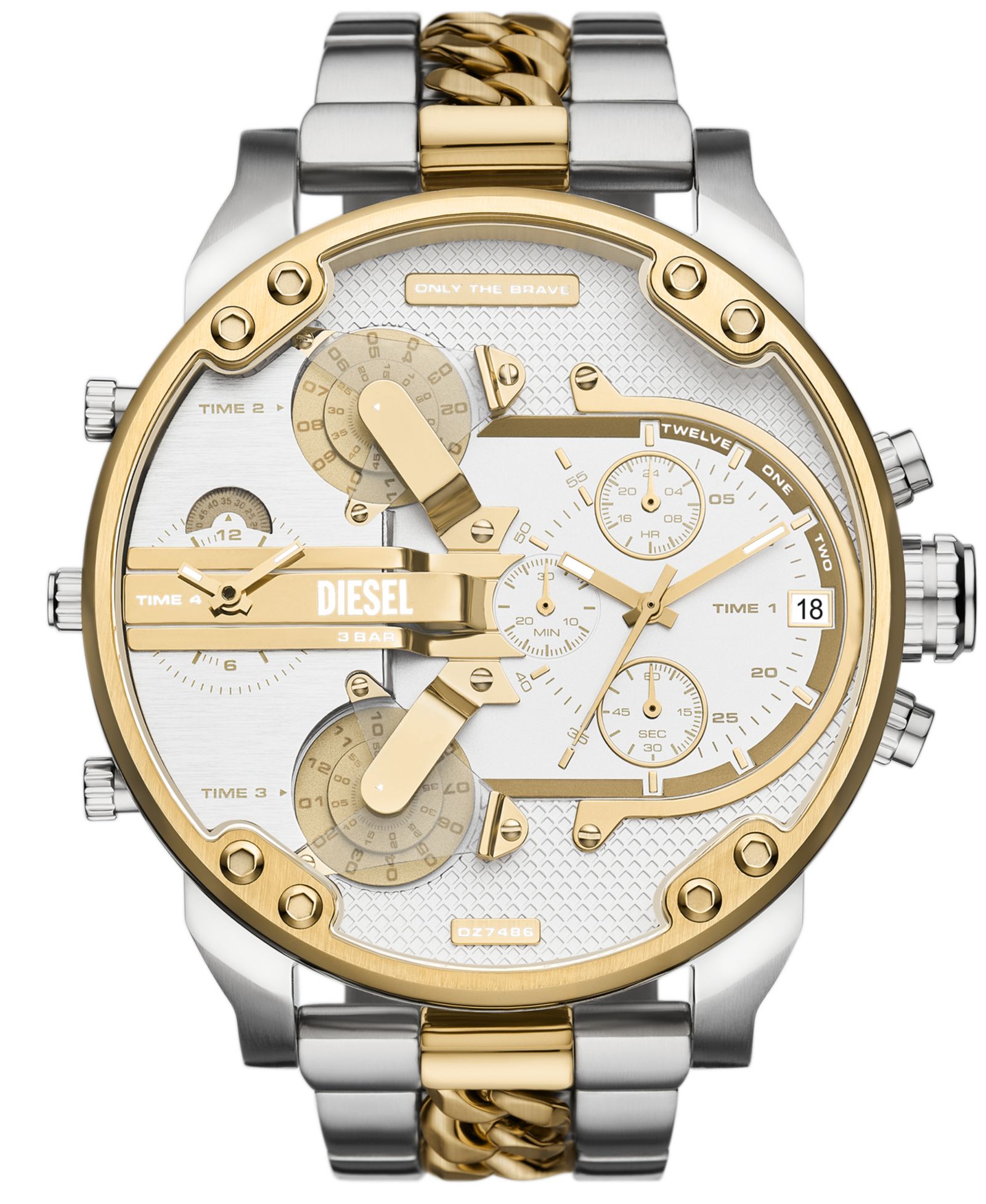 Часы Diesel Men's Mr. Daddy 2.0 Chronograph Two-Tone Stainless Steel 57mm