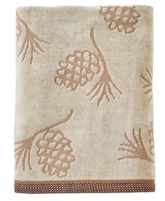 SKL Home хлопковое банное полотенце с узором из шишек 25" x 50"