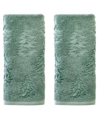 SKL Home Wispy Trees Jacquard Cotton 2 Piece Hand Towel, 16" x 26"