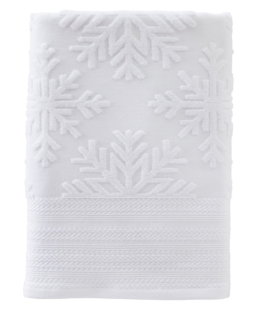 Полотенце для ванной SKL Home Subtle Snowflake Jacquard Cotton, 25" x 50"