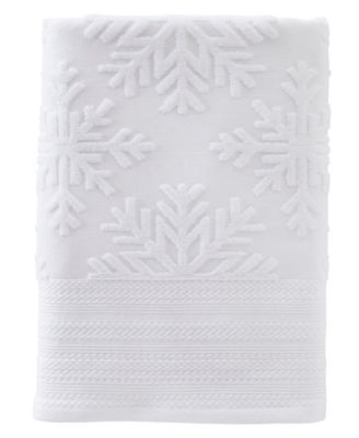 Полотенце для ванной SKL Home Subtle Snowflake Jacquard Cotton, 25" x 50"