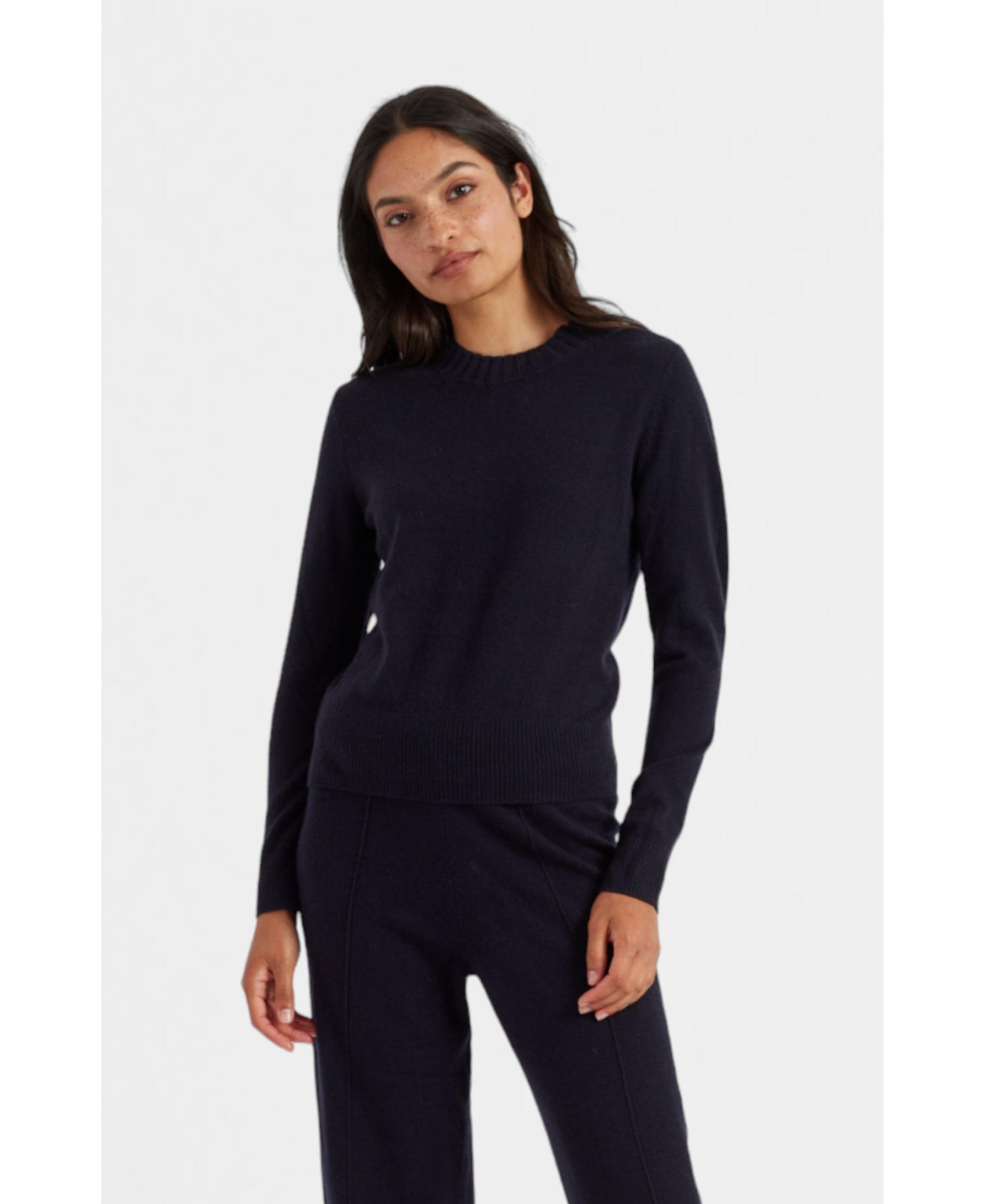Chinti & Parker Women's Chinti and Parker Wool and Cashmere Cropped Sporty Sweater