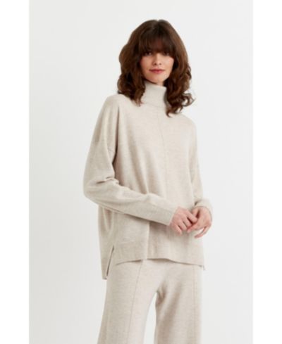 Chinti & Parker Women's Chinti and Parker Relaxed Roll Neck Wool and Cashmere Sweater