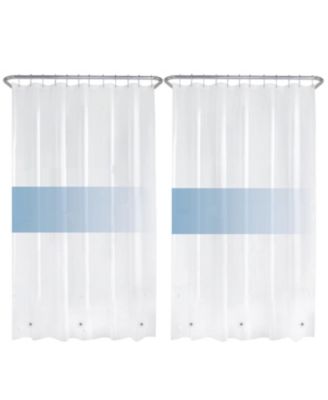LiBa 72" W x 72" H Frosted 8G PEVA Shower Curtain - 2-Pack