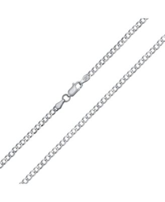 Bling Jewelry цепь-ожерелье Miami Cuban из стерлингового серебра 3MM