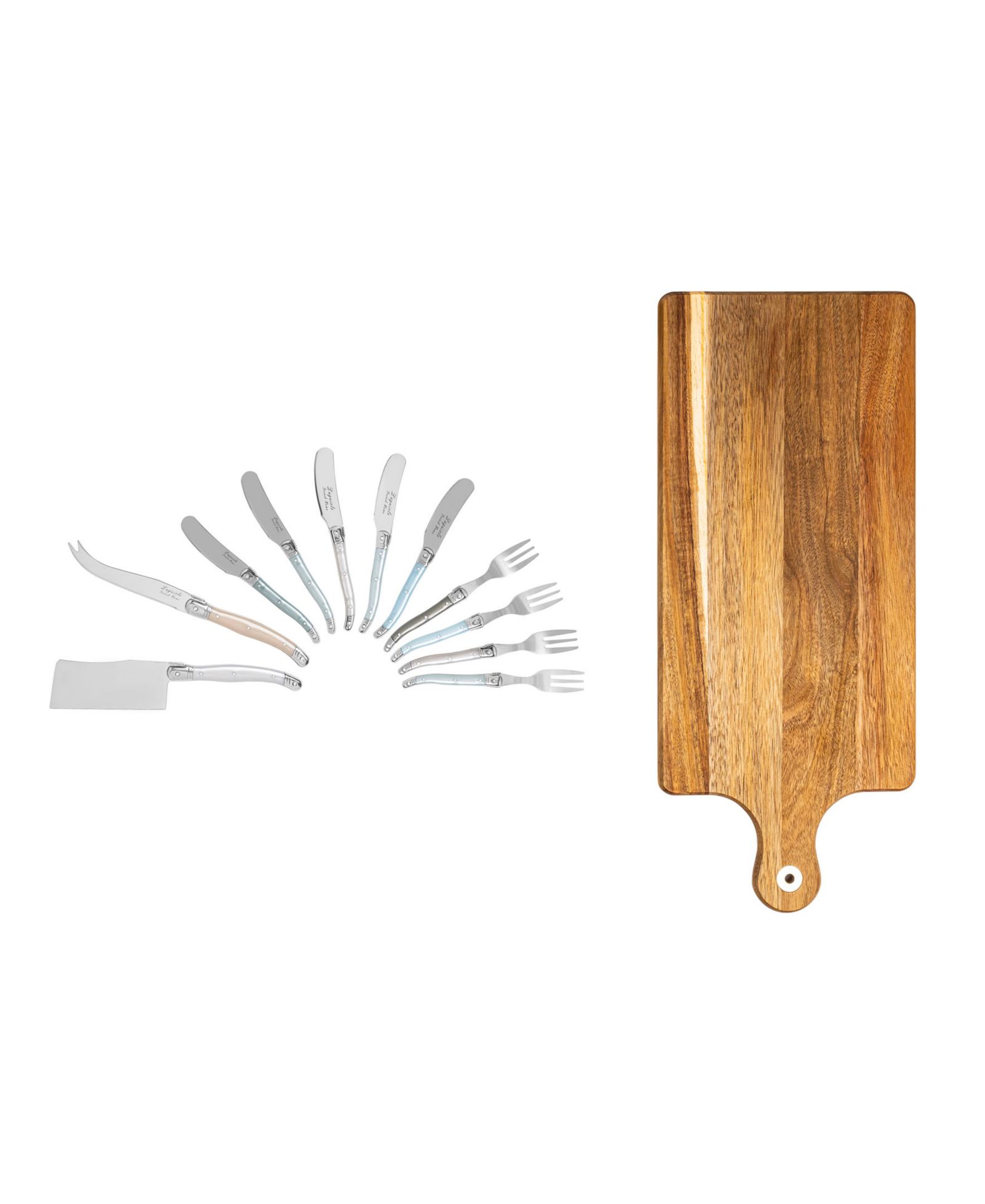 French Home Набор для charcuterie Laguiole 12 Piece с деревянной доской