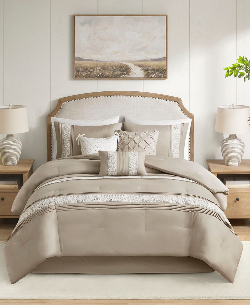 Комплект одеяло Madison Park Lacey Lace Trim Microfiber, 7-Pc. Set, Cal King