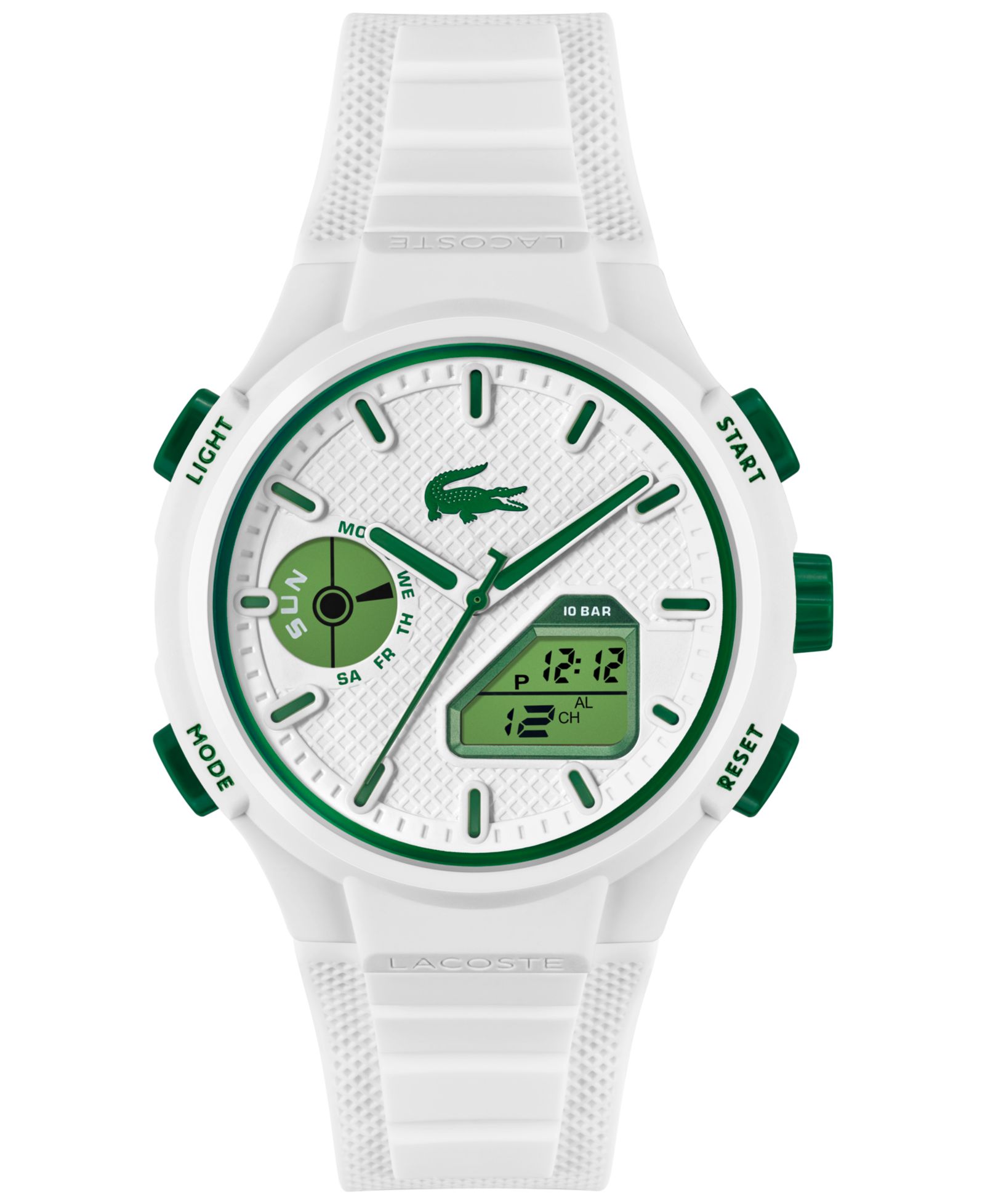 Lacoste Men's LC33 White Silicone Strap Watch, 45mm