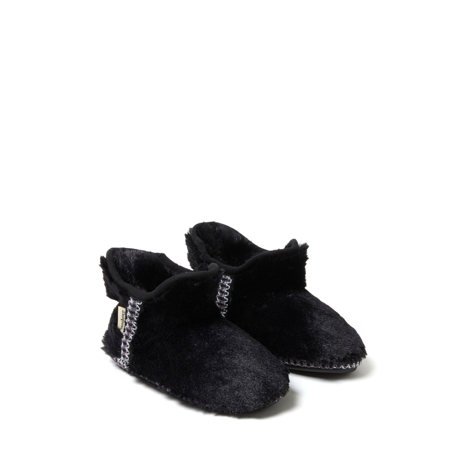 Dearfoams Kid's Girls Charlotte Fuzzy Bootie Slipper