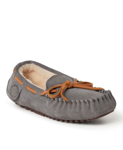 Мягкие тапочки Dearfoams Kids Fireside By Parke Genuine Shearling Moccasin