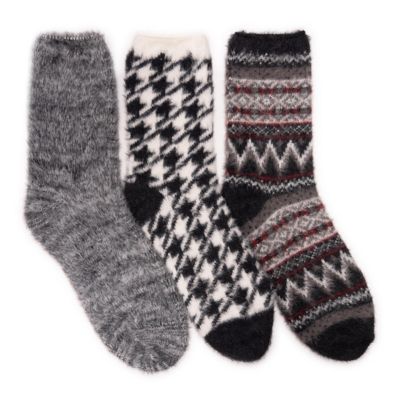 Женские пушистые вязаные носки Muk Luks, набор из 3 шт.