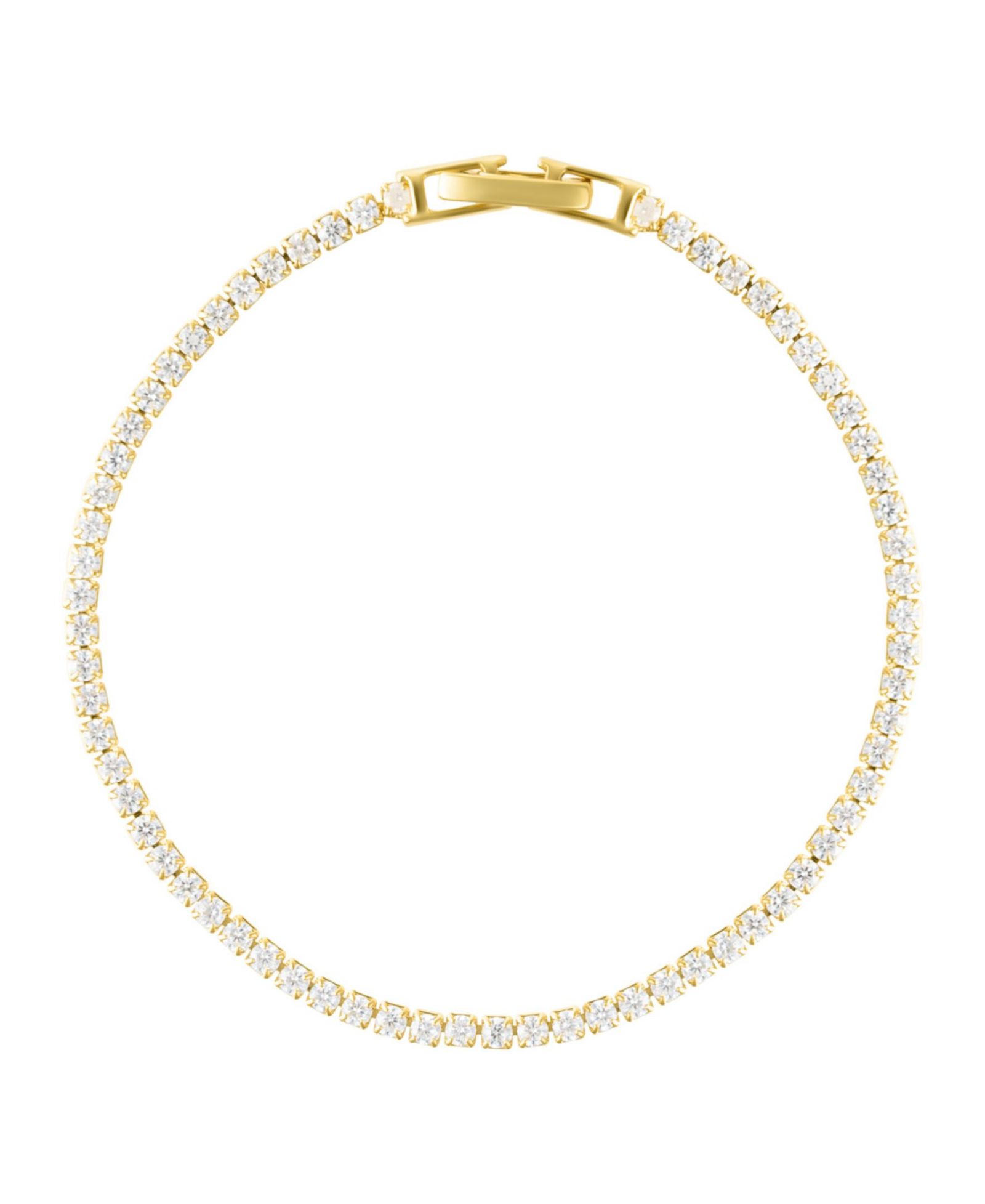 ADORNIA Gold Micro Tennis Bracelet