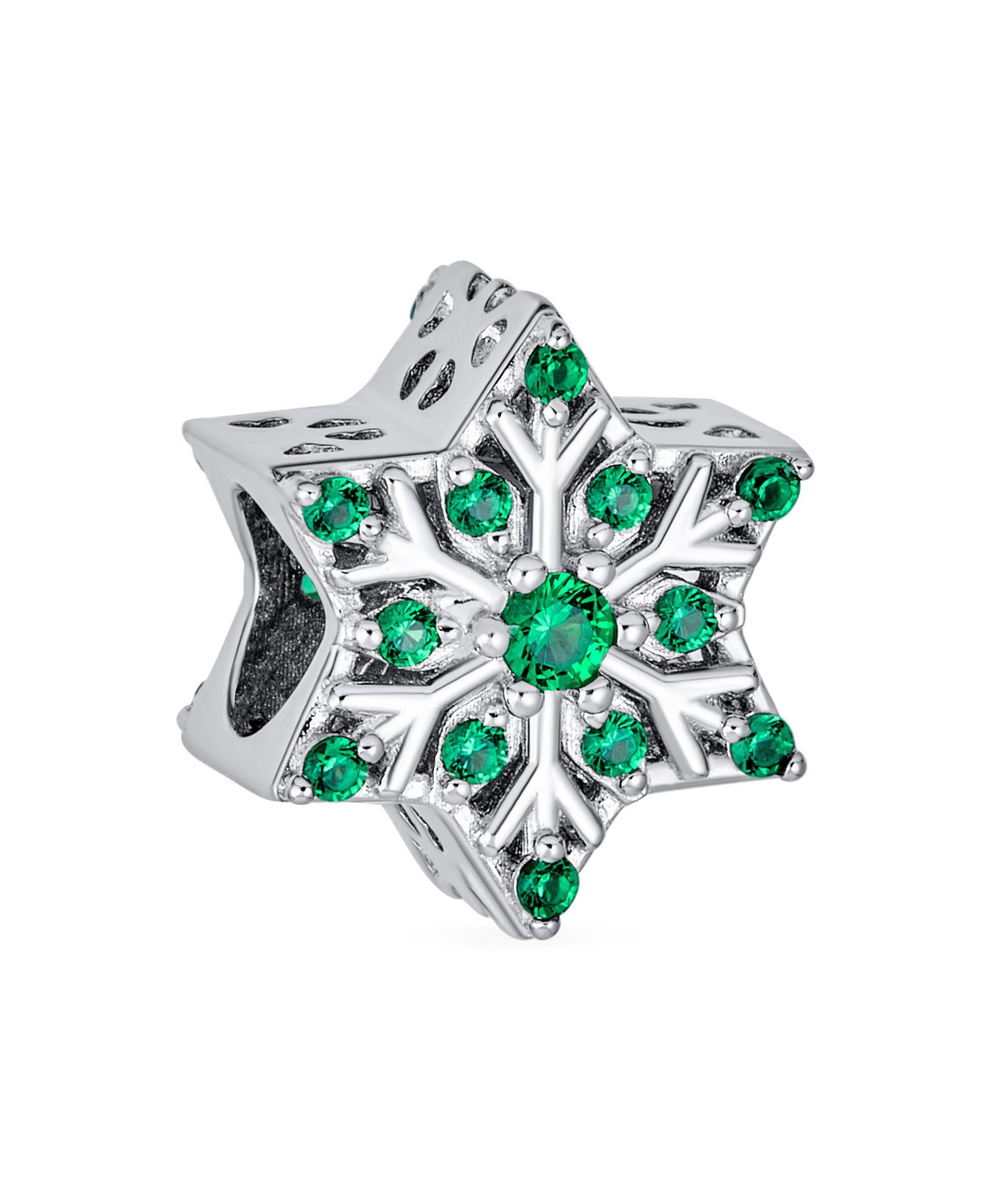 Bling Jewelry Cubic Zirconia Gold Snowflake Jewellery Set