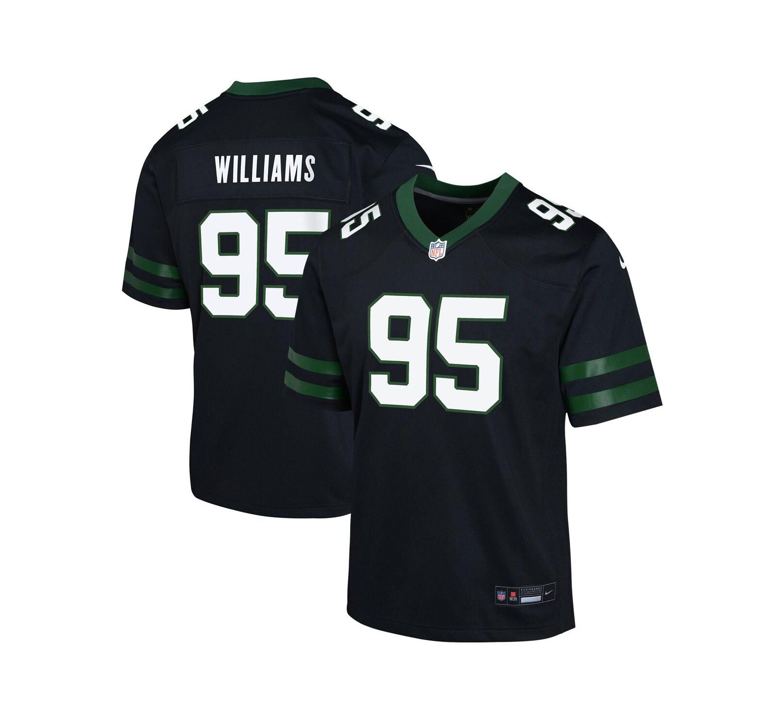 Игровая джерси Nike Quinnen Williams Legacy Black New York Jets для мальчиков и девочек