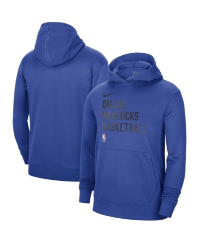 Худи Nike Men's and Women's Royal Dallas Mavericks 2023/24 Performance Spotlight On-Court Practice Pullover