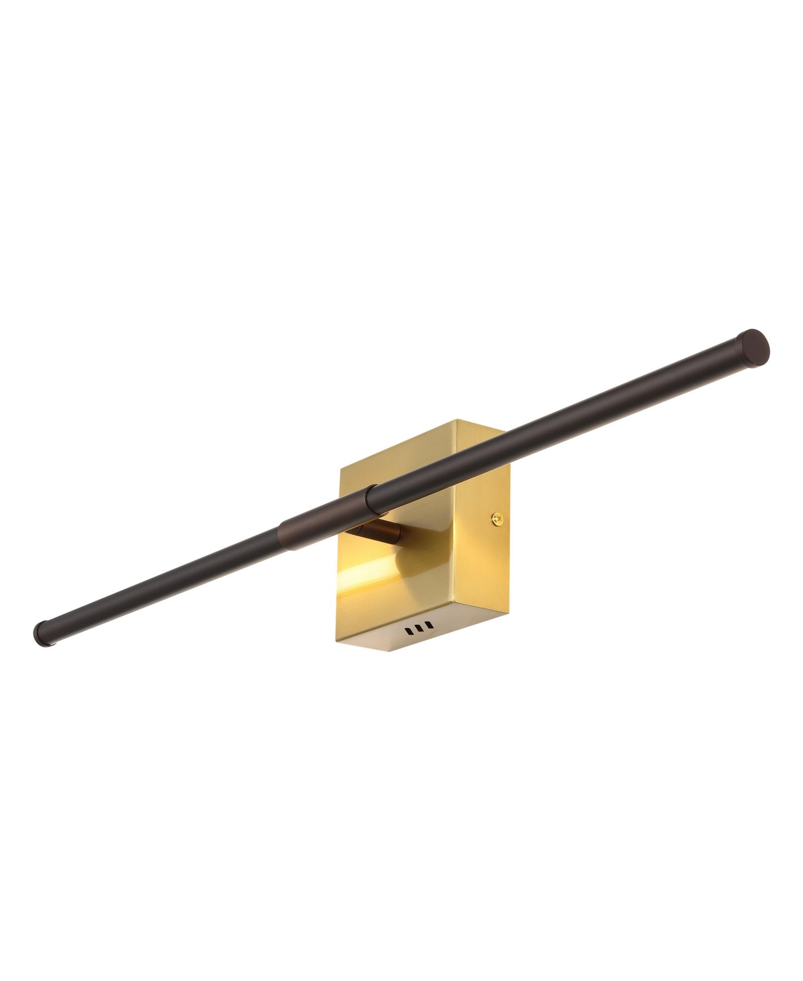 Makena 28" Modern Minimalist Dimmable Integrated LED Metal Wall Sconce, Oil Rubbed Bronze/Brass Gold