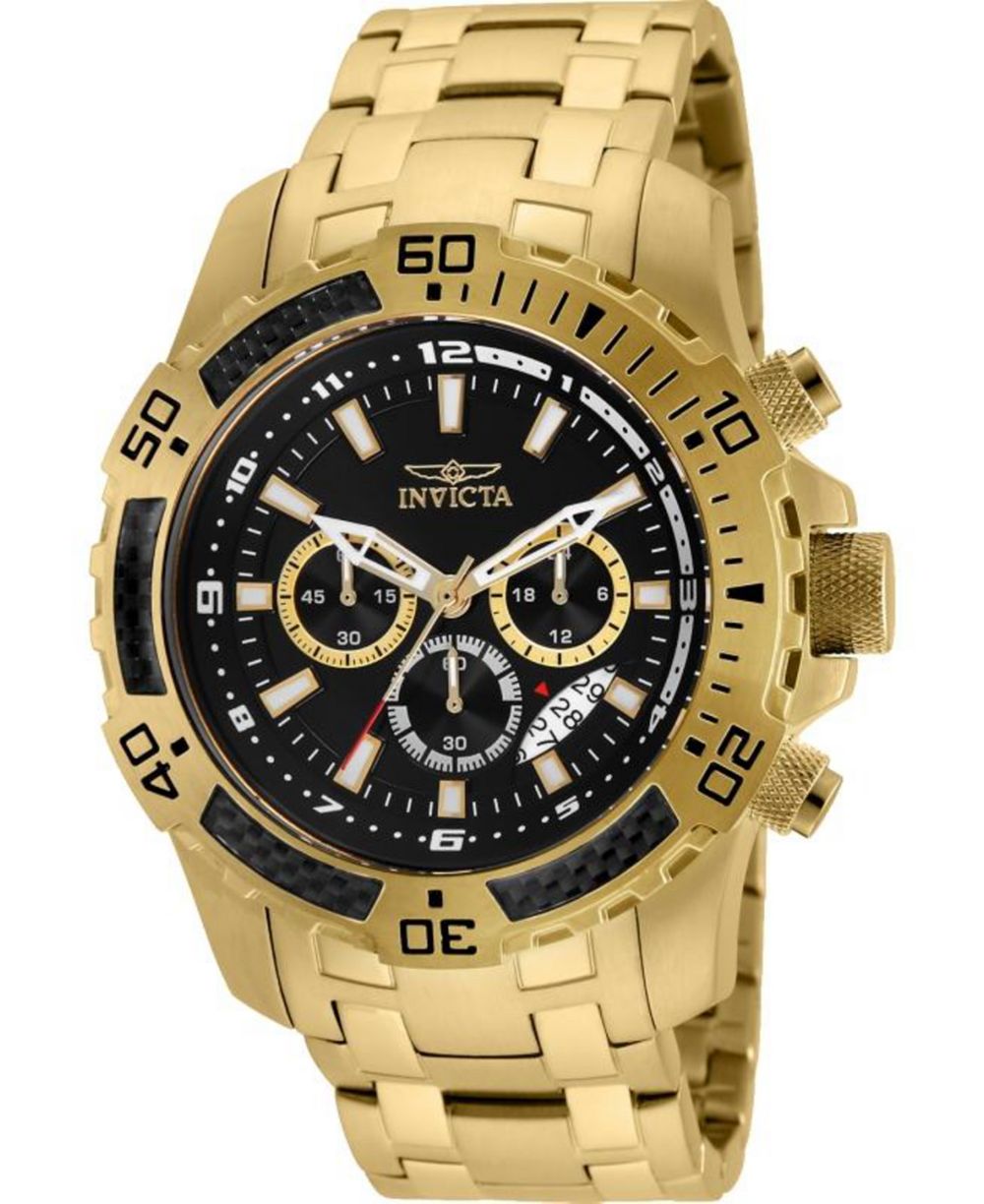 Invicta Men's 24855 Pro Diver Quartz Chronograph Black Dial Watch