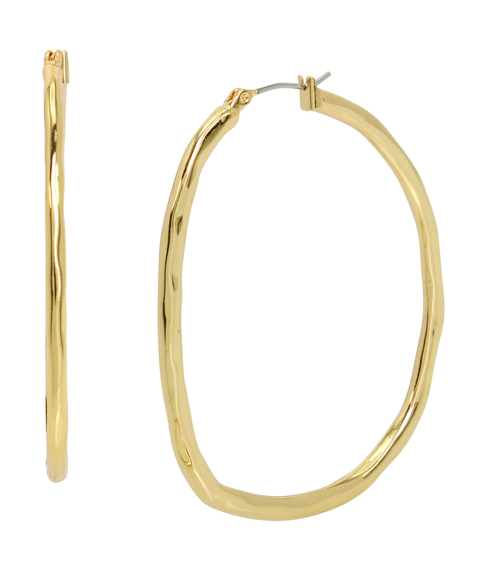 Robert Lee Morris Soho Золотые серьги-кольца Sculpted Hoop
