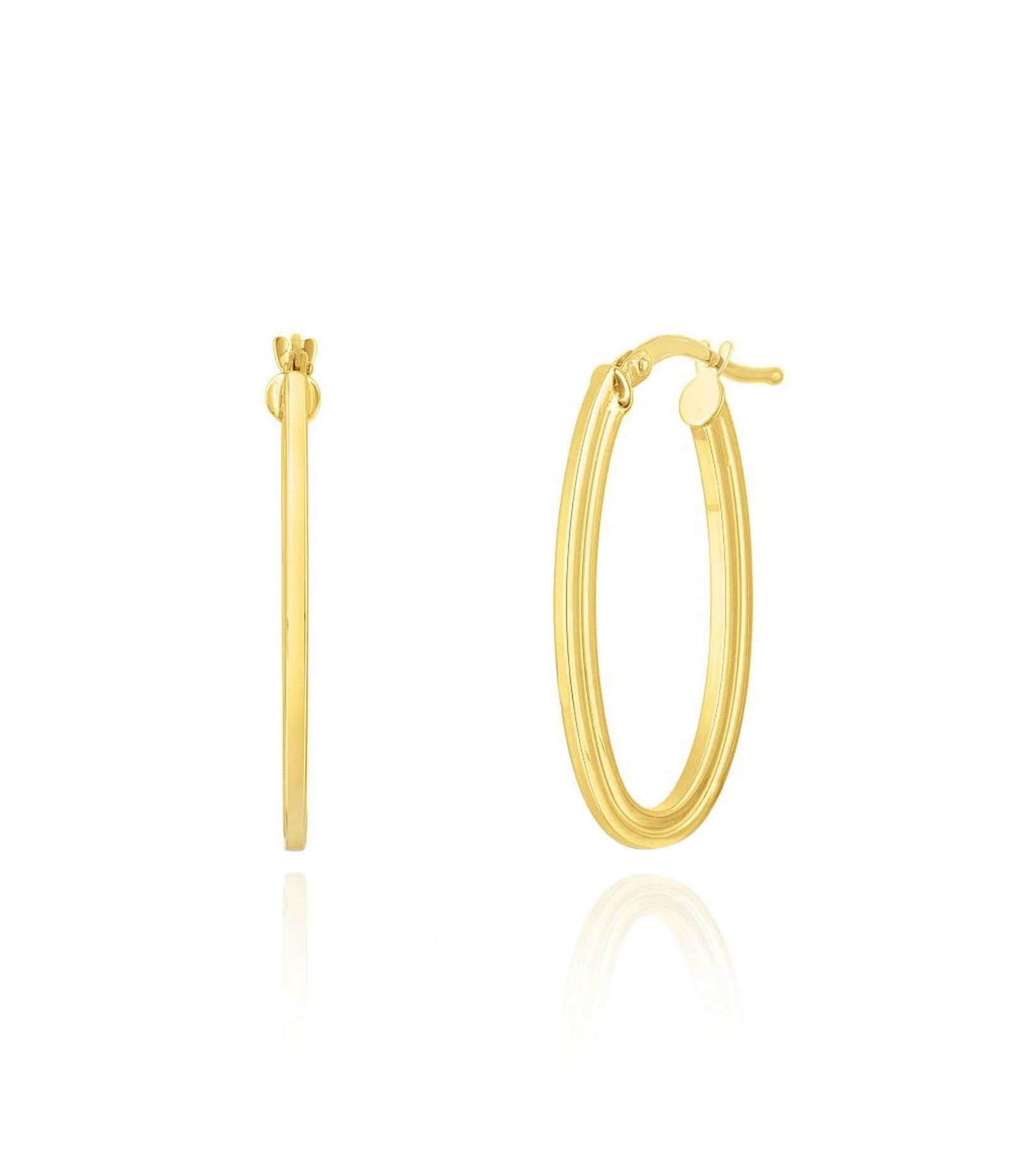 Серьги-кольца The Lovery Gold Oval Hoop 14K Gold