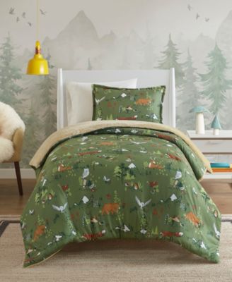 Комплект постельного белья Intelligent Design Heath Forest Animals Plush Reversible 3-Pc. Comforter Set