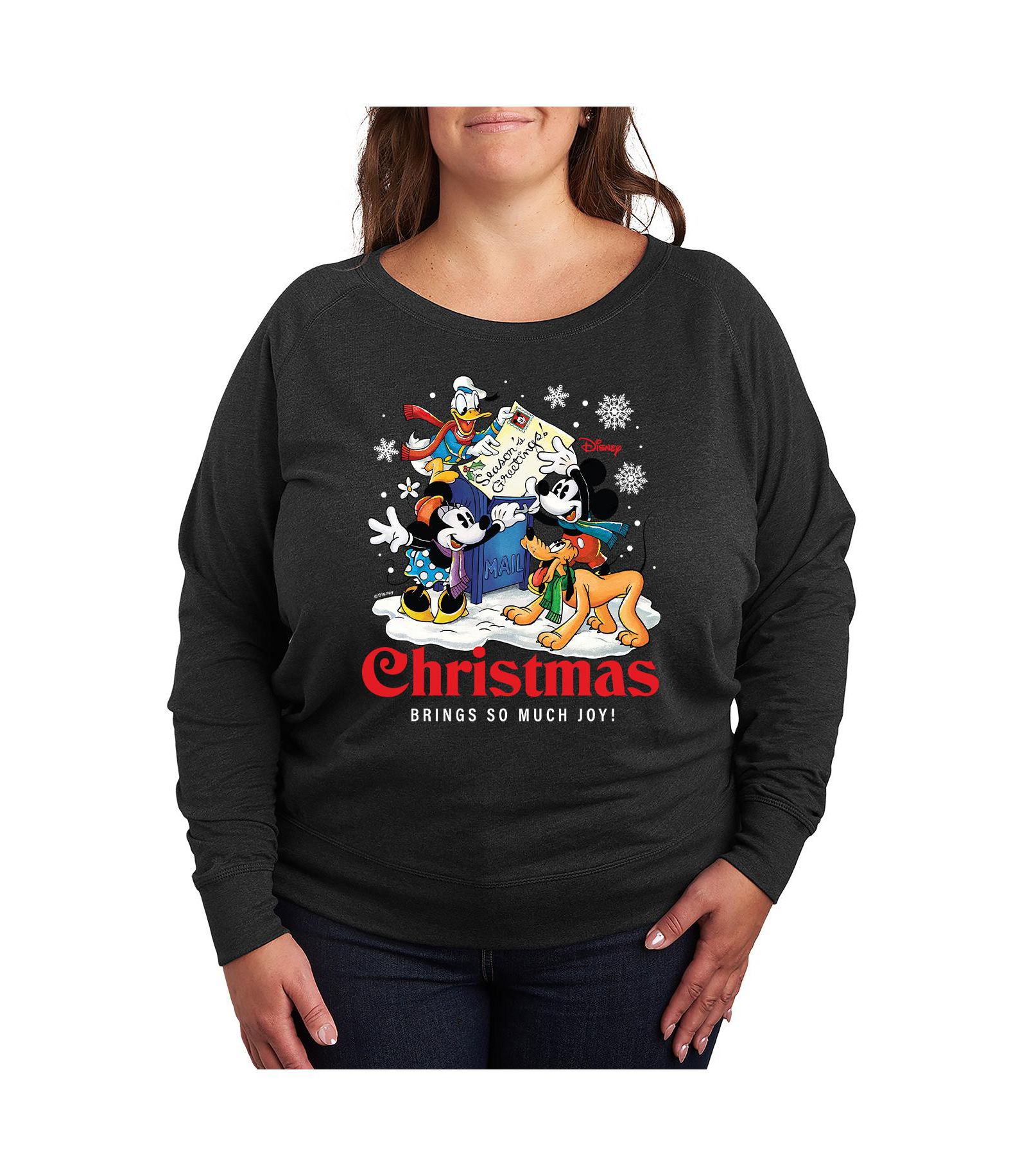 Детский хлопковый джемпер с принтом Disney Christmas Plus Size