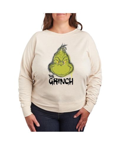 Hybrid Apparel Plus Size Grinch Face Graphic Pullover T-shirt