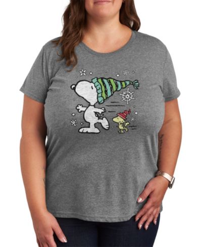 Hybrid Apparel Plus Size Peanuts Skating Graphic T-shirt