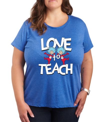 Hybrid Apparel Plus Size Dr Seuss Teach Graphic T-shirt