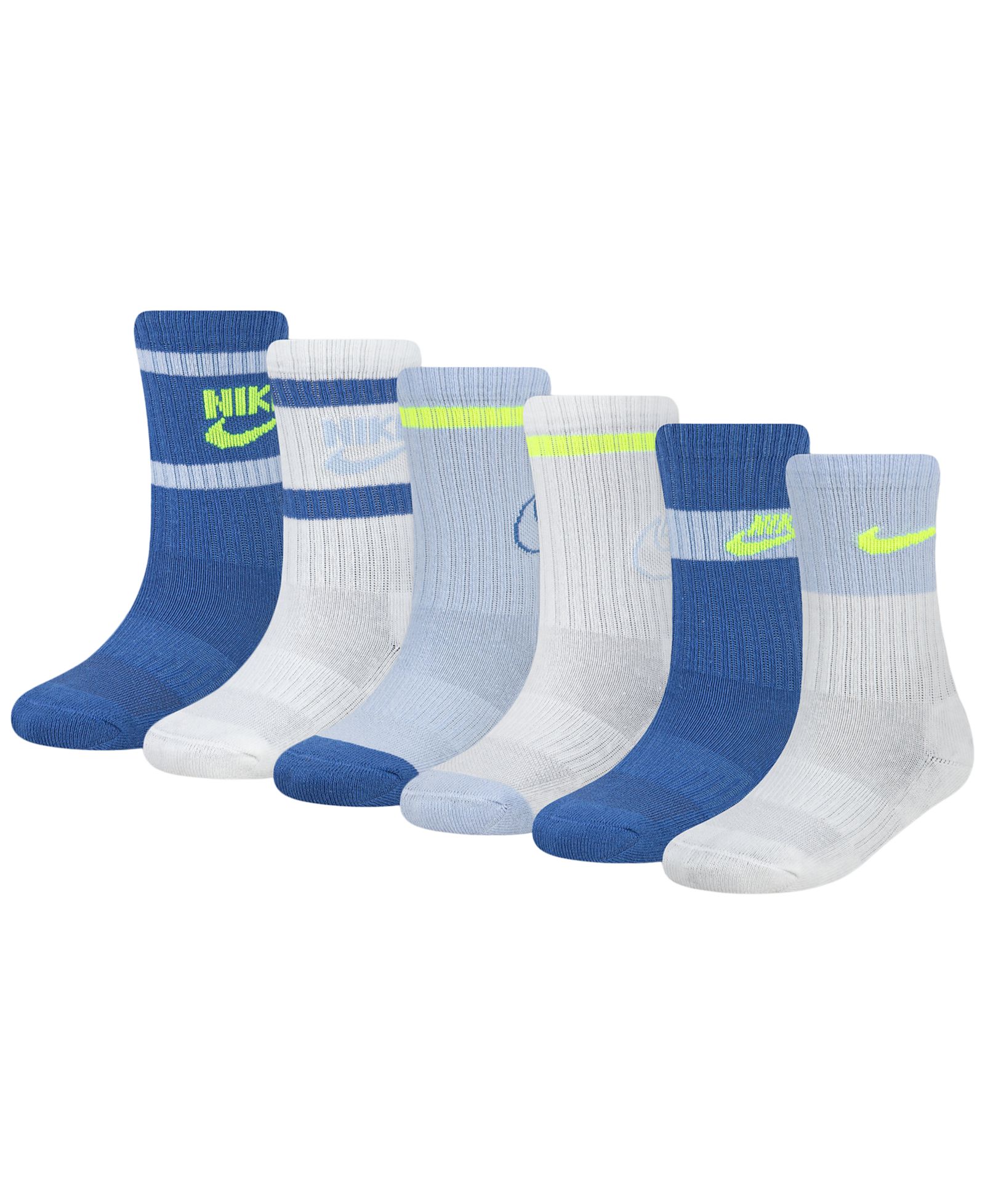 Nike Boys' and Girls' 4-7 Retro Crew Socks, 6-Pack