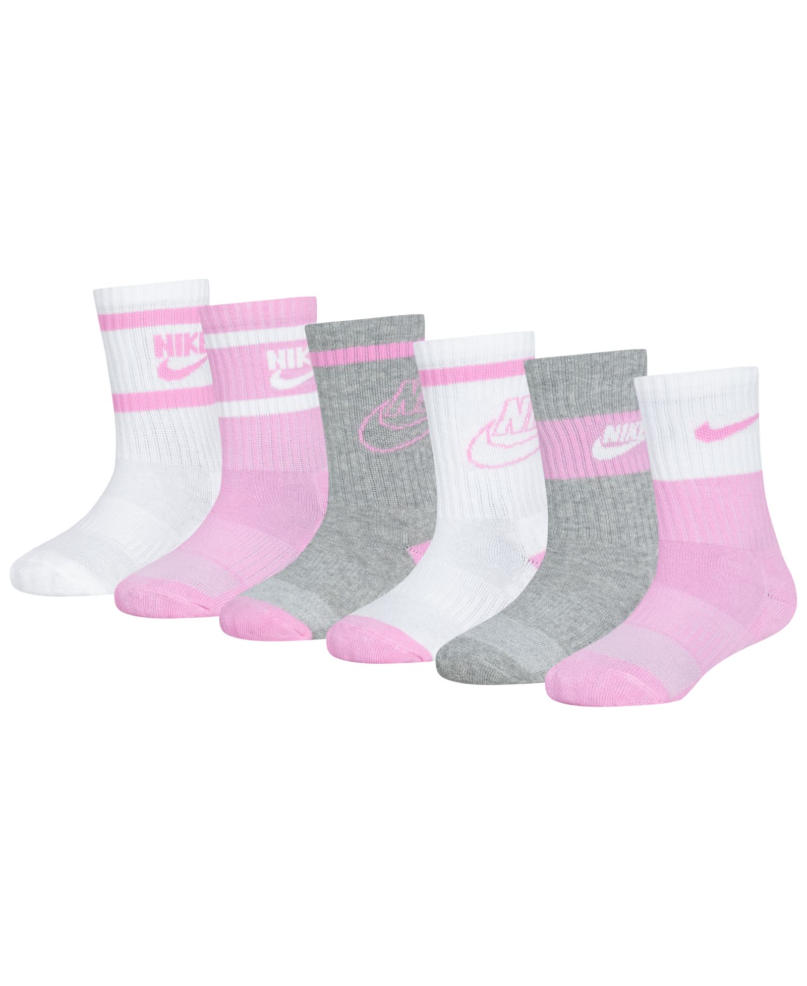 Ретро носки Nike Crew, 6-Pack, для мальчиков и девочек 4-7