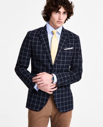 Мужской спортивный пиджак Nautica из хлопка и льна с принтом, Modern-Fit