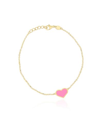 The Lovery Браслет Single Heart 14K Gold Pink