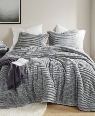 510 Design Avril Fluffy ребристый плюшевый набор из 3 одеял, Full/Queen