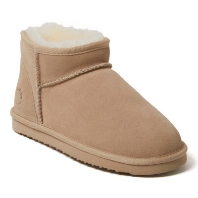 Fireside by Dearfoams Women's Riverland Genuine Shearling Micro Bootie