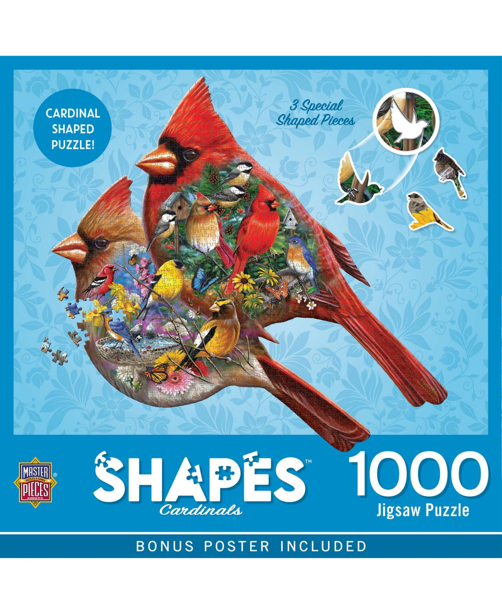 MasterPieces Contours Cardinals пазл из 1000 деталей фигурной формы