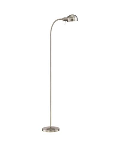 Possini Euro Design Ridley Modern Floor Lamp Standing 61" Tall Satin Nickel Metal Adjustable Gooseneck Arm for Living Room Reading Bedroom Office