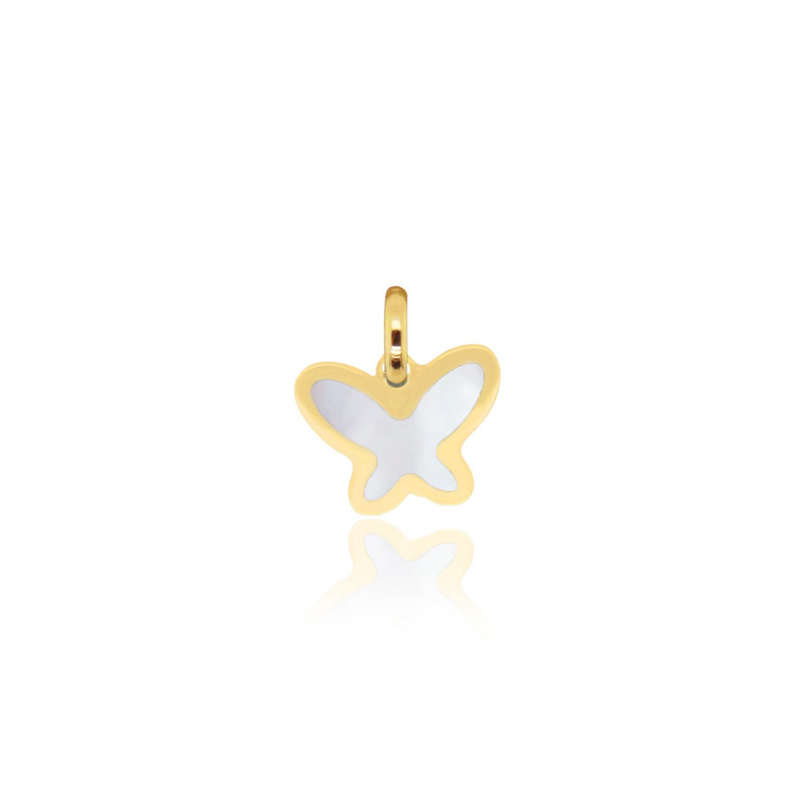 The Lovery Mother of Pearl Butterfly Charm 15 millimeters
