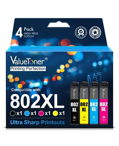 Valuetoner 802XL Remanufactured Ink Cartridges, 4-Pack
