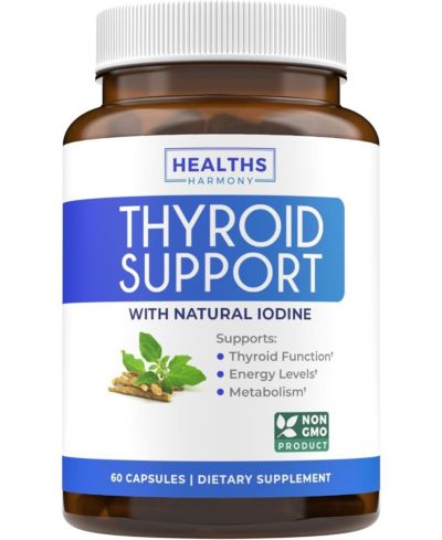 Капсулы для поддержки щитовидной железы Healths Harmony Ashwagandha Zinc Selenium Vitamin B12 Complex