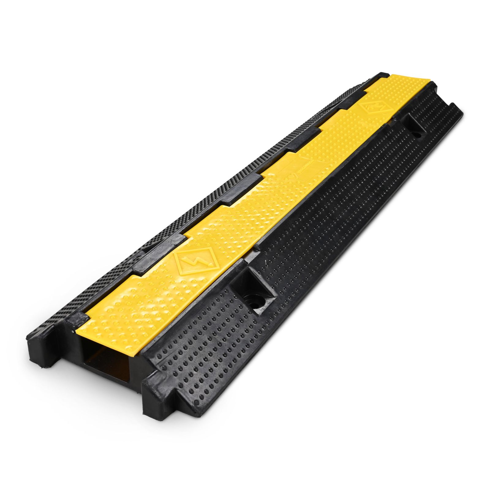 Yescom 1 Channel Garden Hose Protecitive 22000 Lbs Load Capacity Speed Bump for Road Driveway Cable Ramp Protector