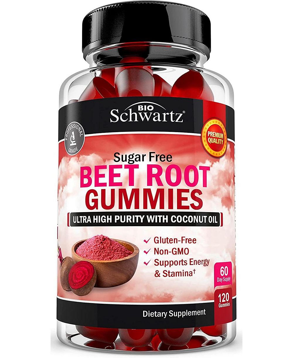 BioSchwartz жевательные конфеты из свеклы без сахара с кокосовым маслом | Strawberry Flavor | 120ct