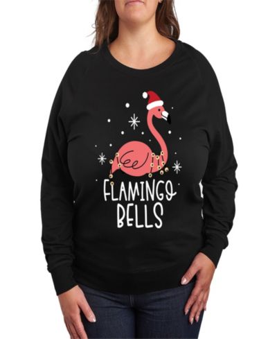 Hybrid Apparel Plus Size Flamingo Bells Graphic Pullover T-shirt