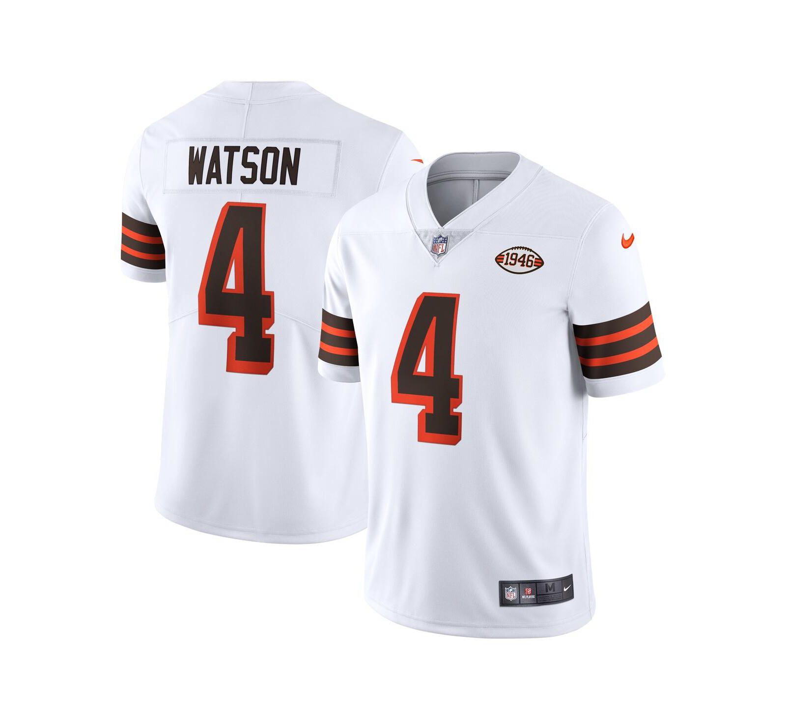 Nike Men's Deshaun Watson White Cleveland Browns 2021 Alternate Vapor Limited Jersey