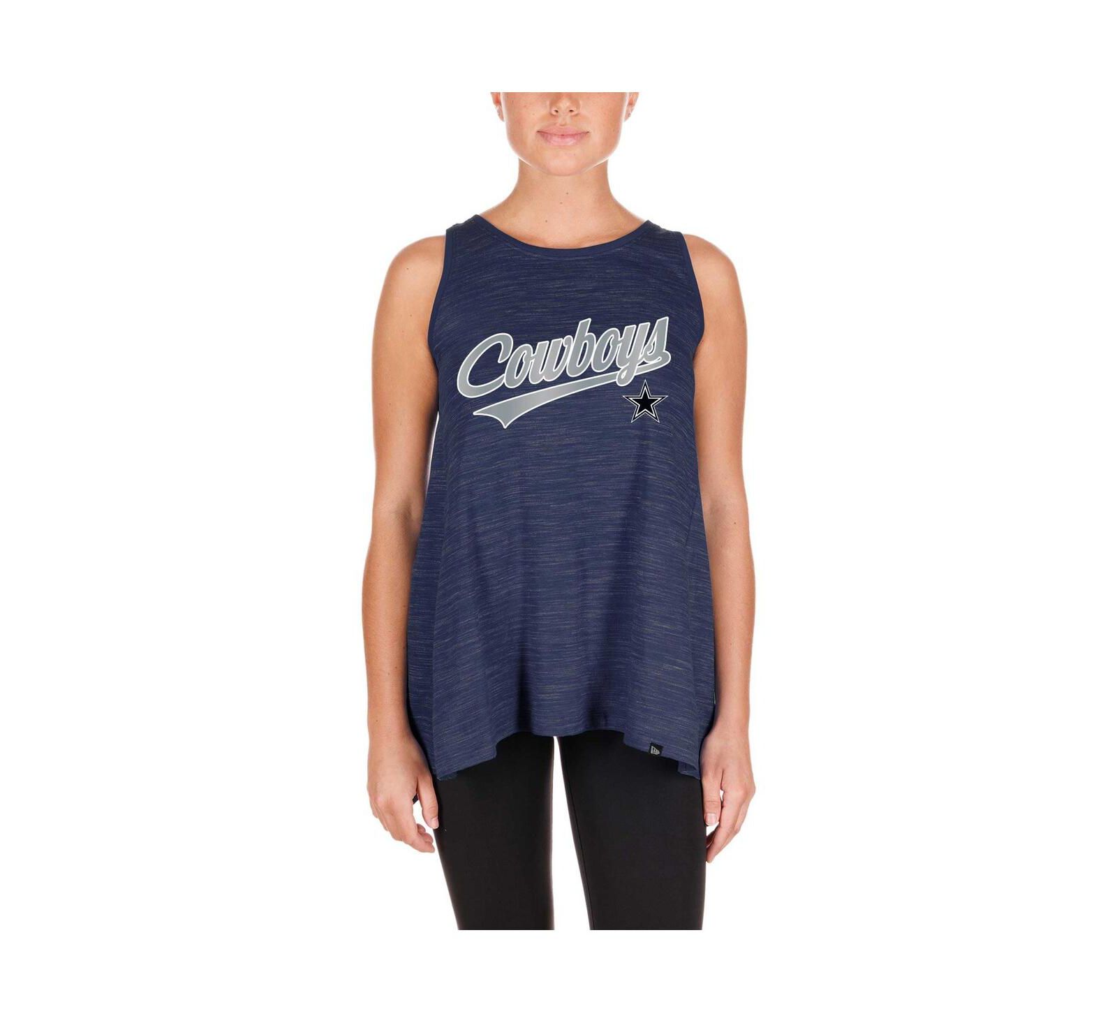 Женский спортивный топ New Era Navy Dallas Cowboys Space-Dye Active