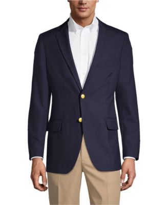 Lands' End Мужской блейзер Hopsack Tailored Fit для школьной формы
