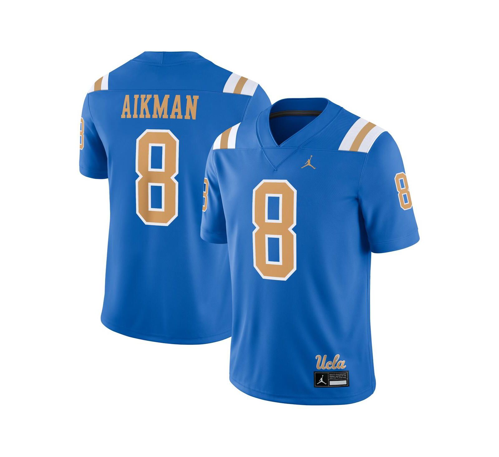 Мужская игровая джерси Jordan Troy Aikman Blue UCLA Bruins Player