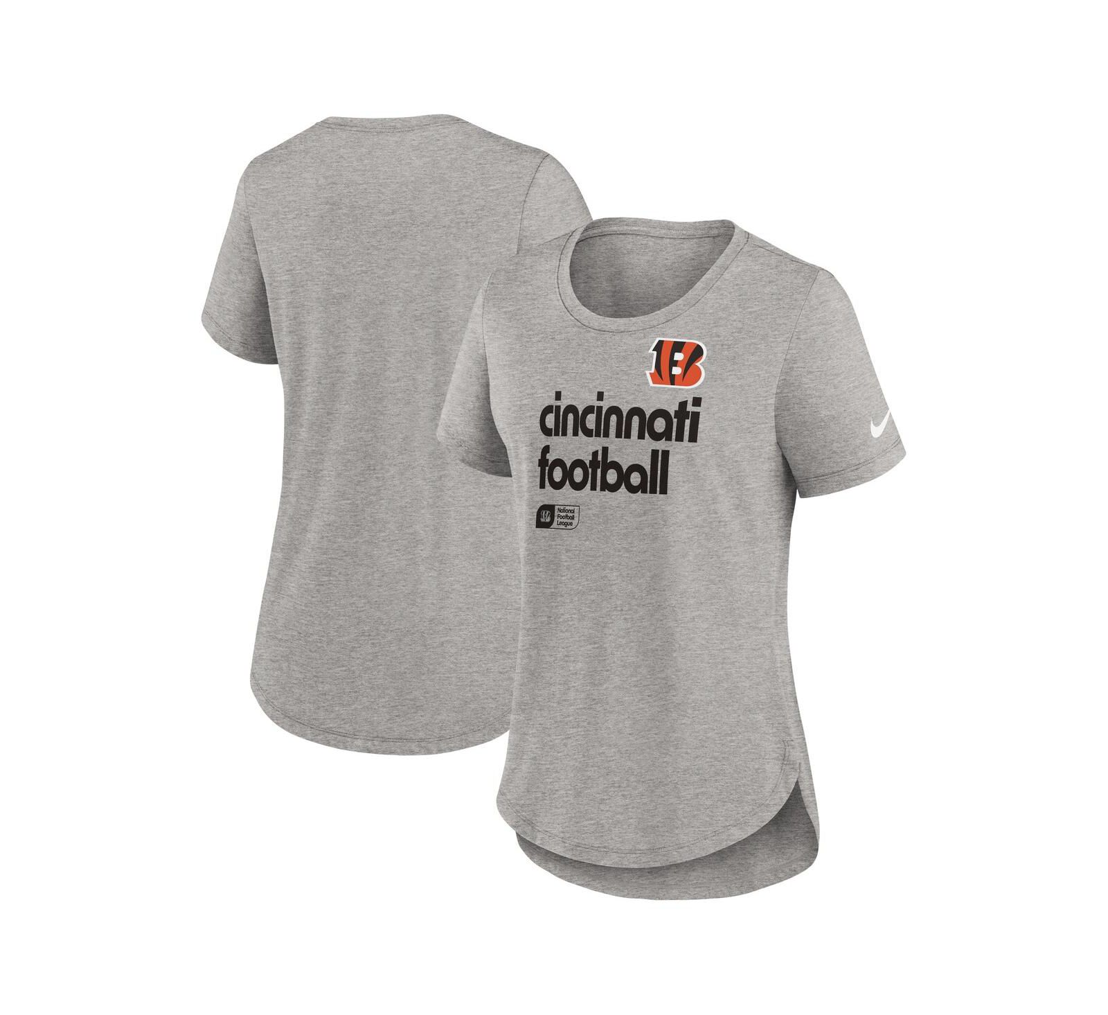 Nike Женская футболка Cincinnati Bengals Heather Gray Tri-Blend